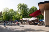 Pavillon mit Parkcafé im Schützenmattpark